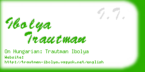 ibolya trautman business card
